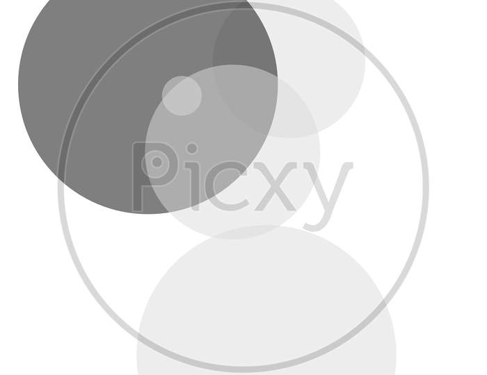 Abstract Grey Circles Illustration Background