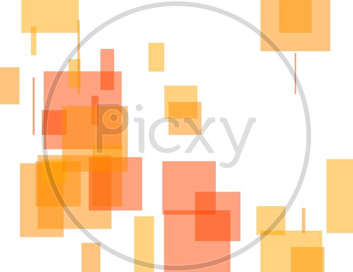 Abstract Orange Squares Illustration Background