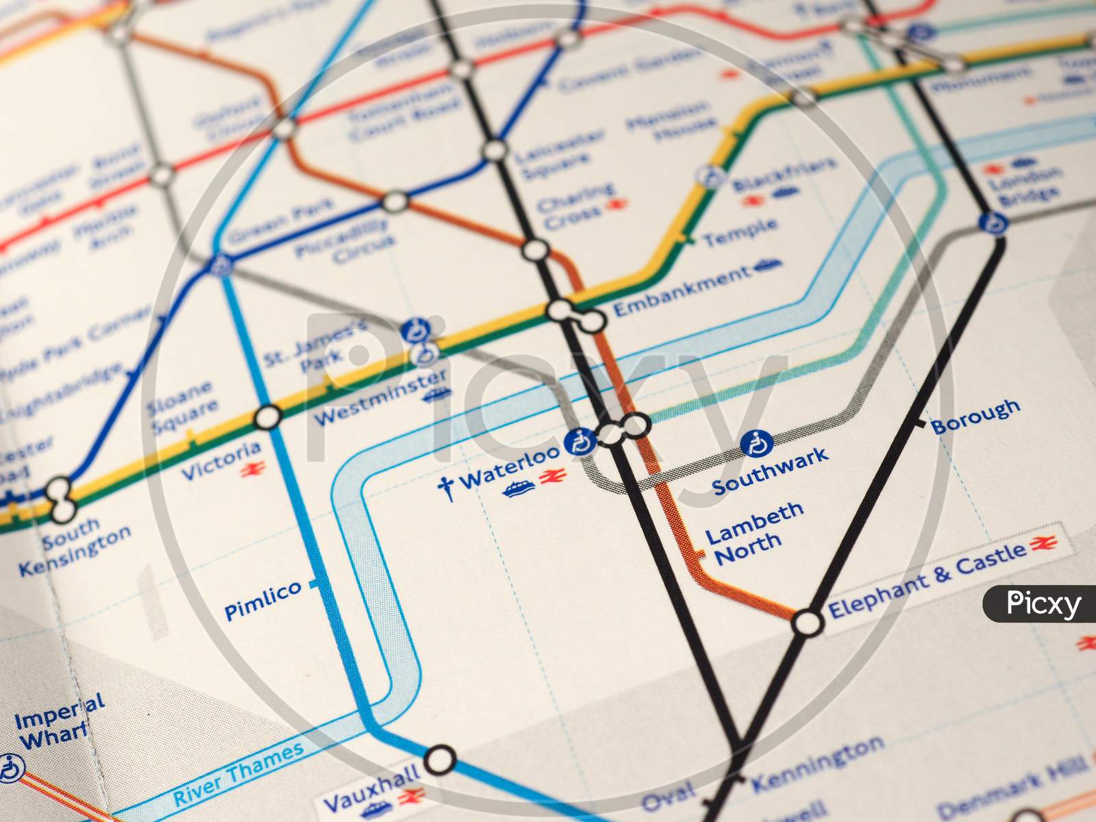 Image of London, Uk - Circa 2018: Map Of London Underground Tube ...