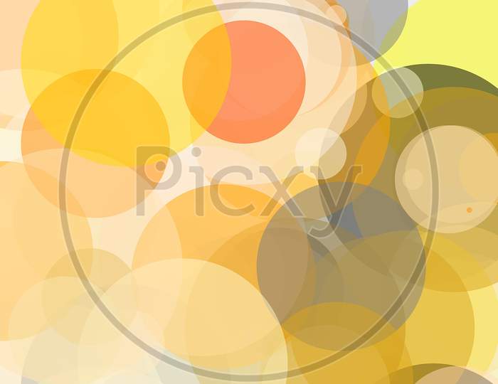 Abstract Grey Orange Yellow Circles Illustration Background
