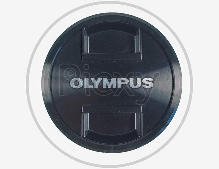 Tokyo, Japan - Circa August 2015: Olympus Logo On Camera Lens Cap