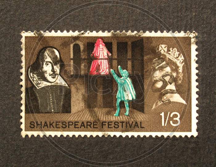 Uk 1964 - Shakespeare Festival Stamp, United Kingdom, 1964