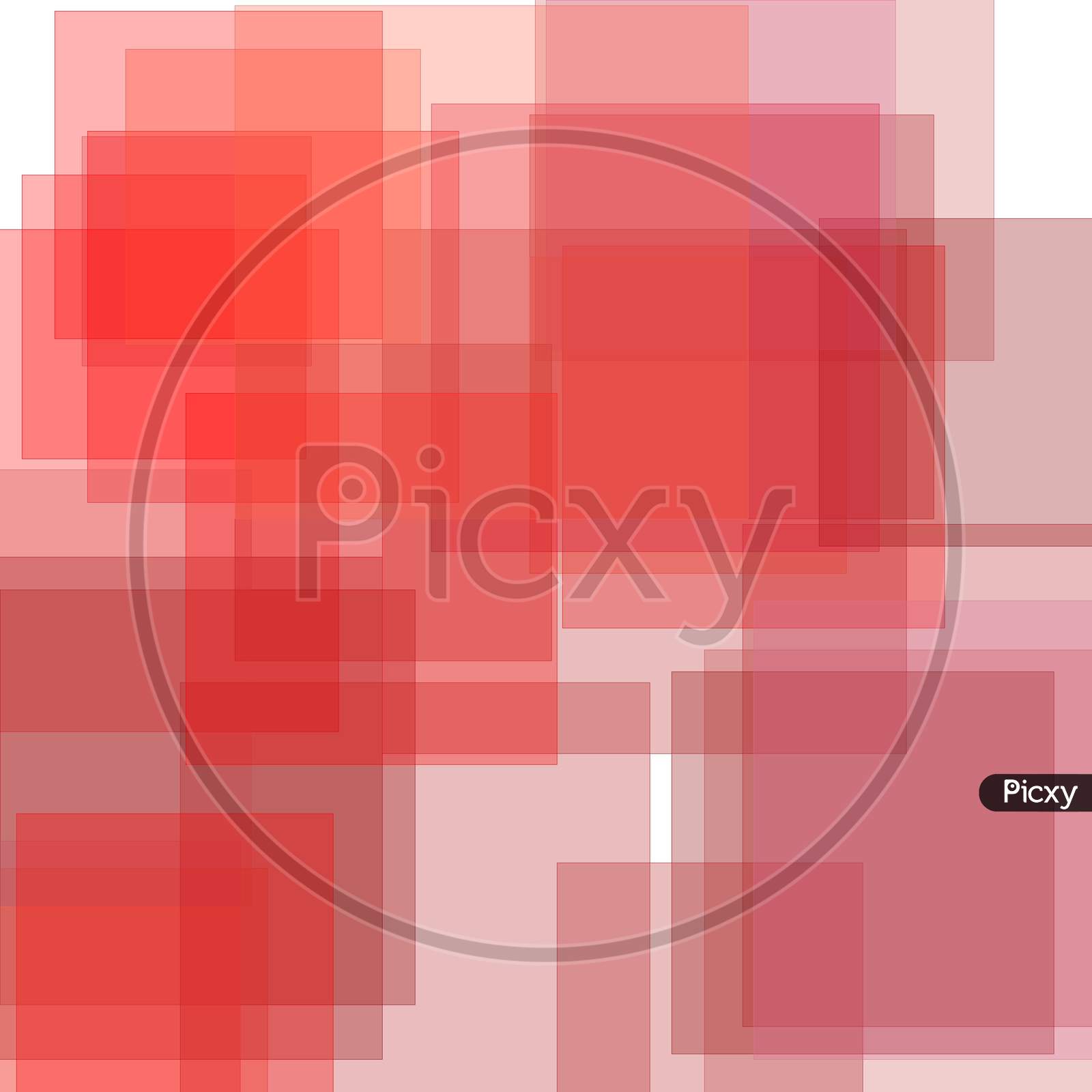 Abstract Red Squares Illustration Background