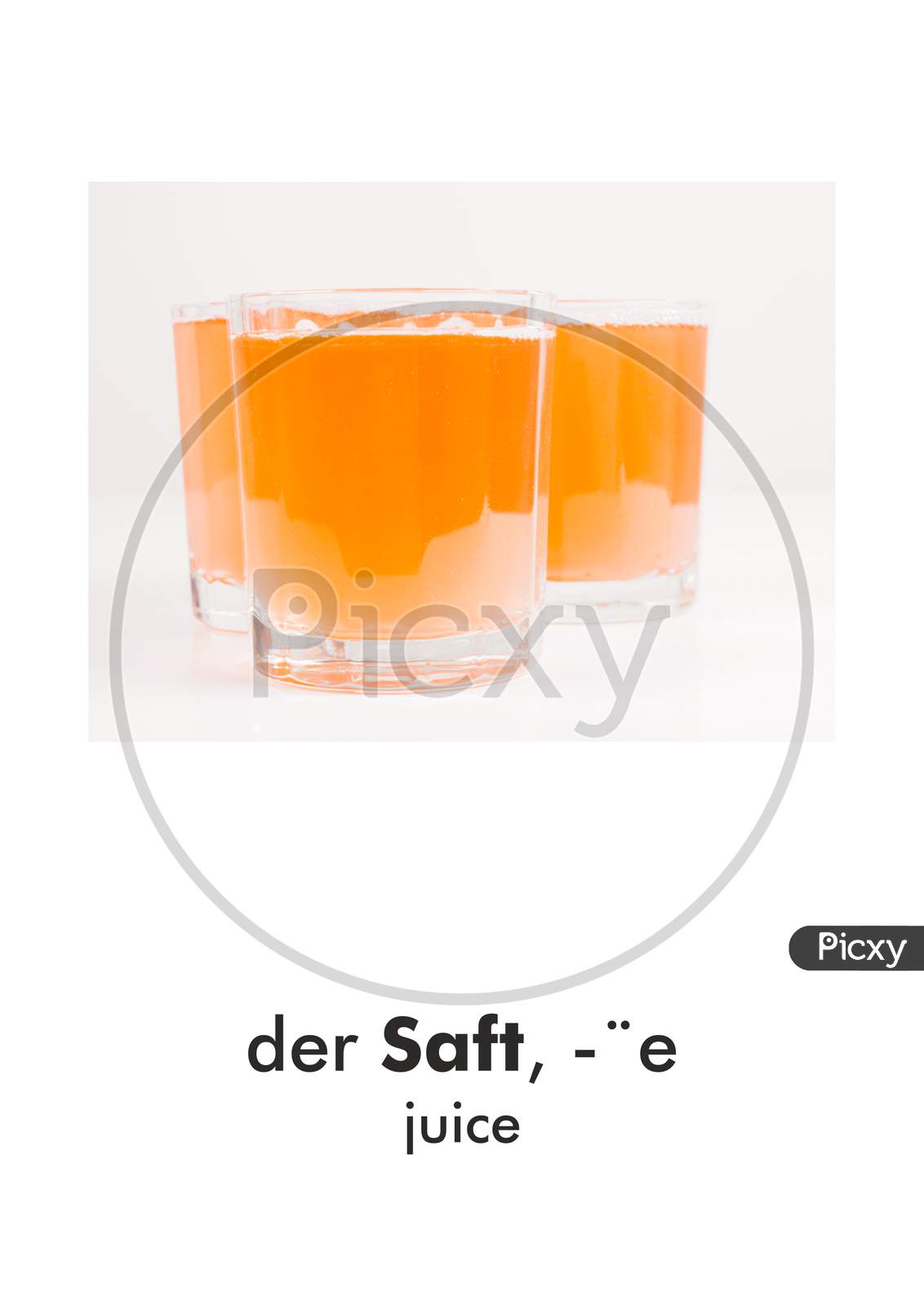 Image of German Word Card Saft (Juice)PY756862Picxy