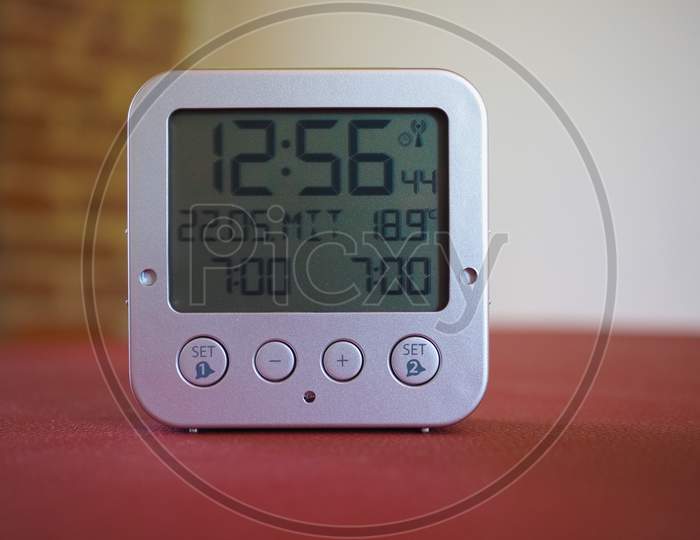 Berlin, Germany - Circa May 2019: Tfa Dostmann Digital Radio Controlled Alarm Clock