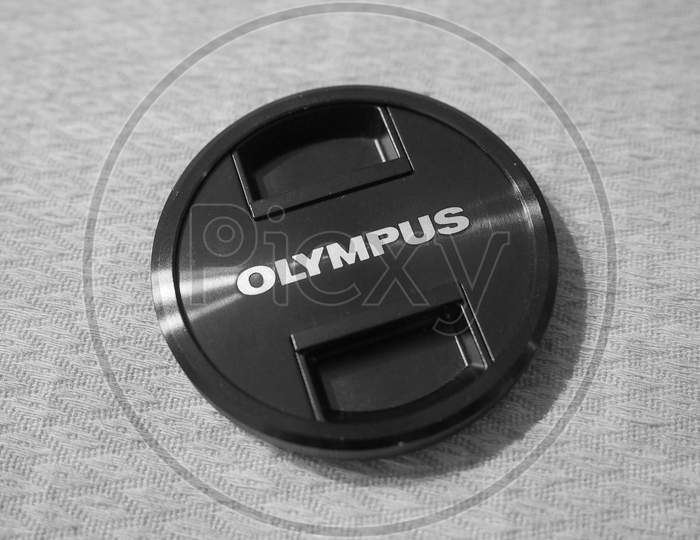 Tokyo, Japan - Circa August 2015: Olympus Logo On Camera Lens Cap