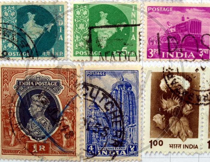 Range Of Indian Postage Stamps