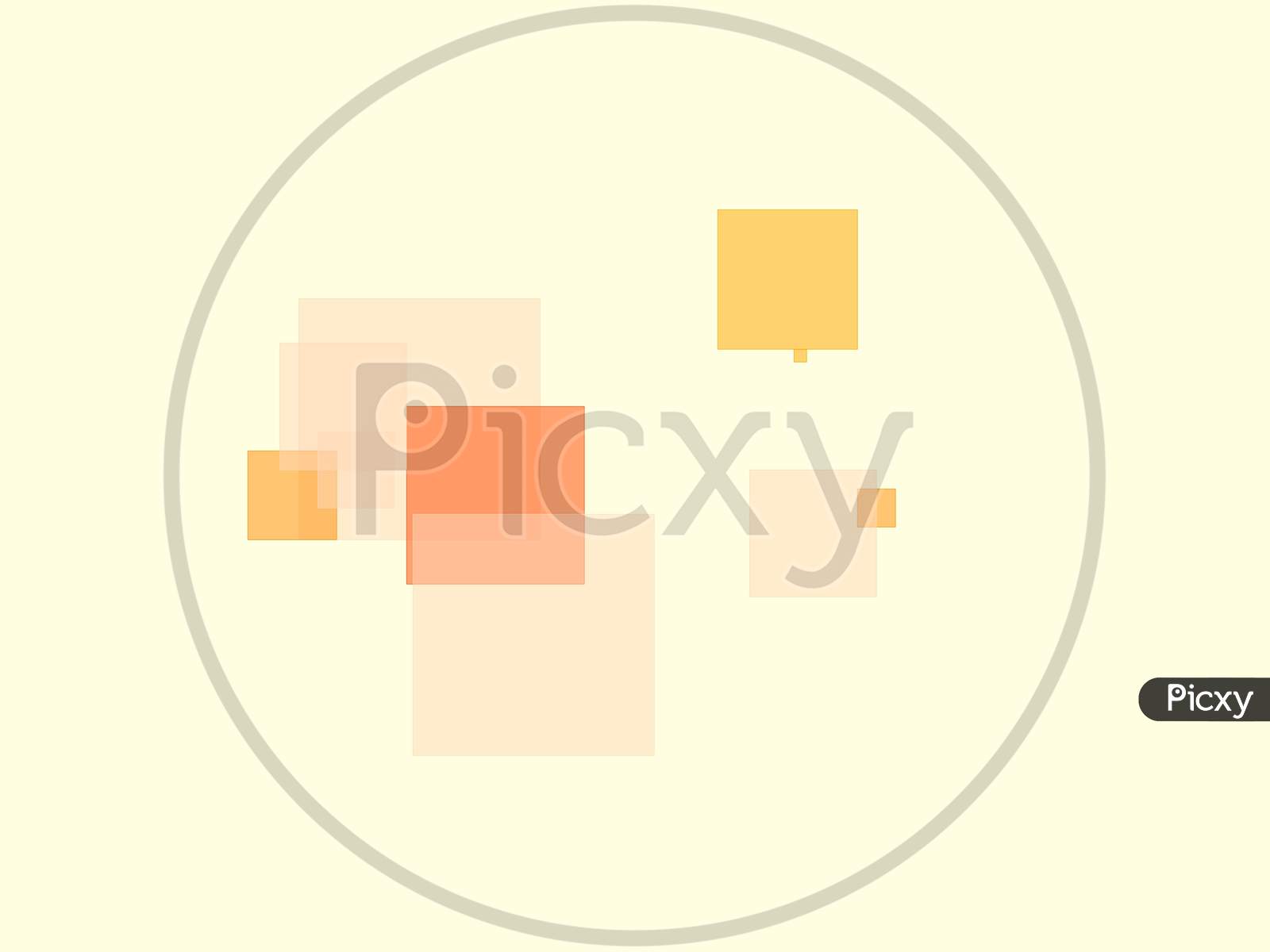 Abstract Orange Squares And Rectangles Illustration Background