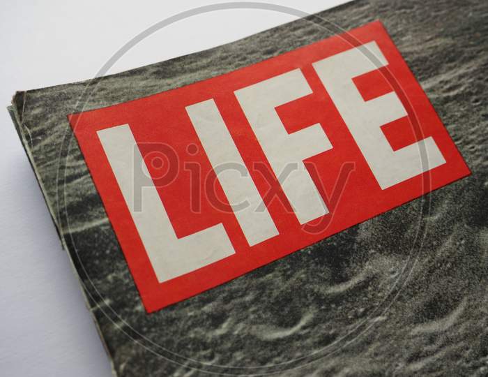 New York, Usa - Circa August 2019: Life Magazine Header Sign