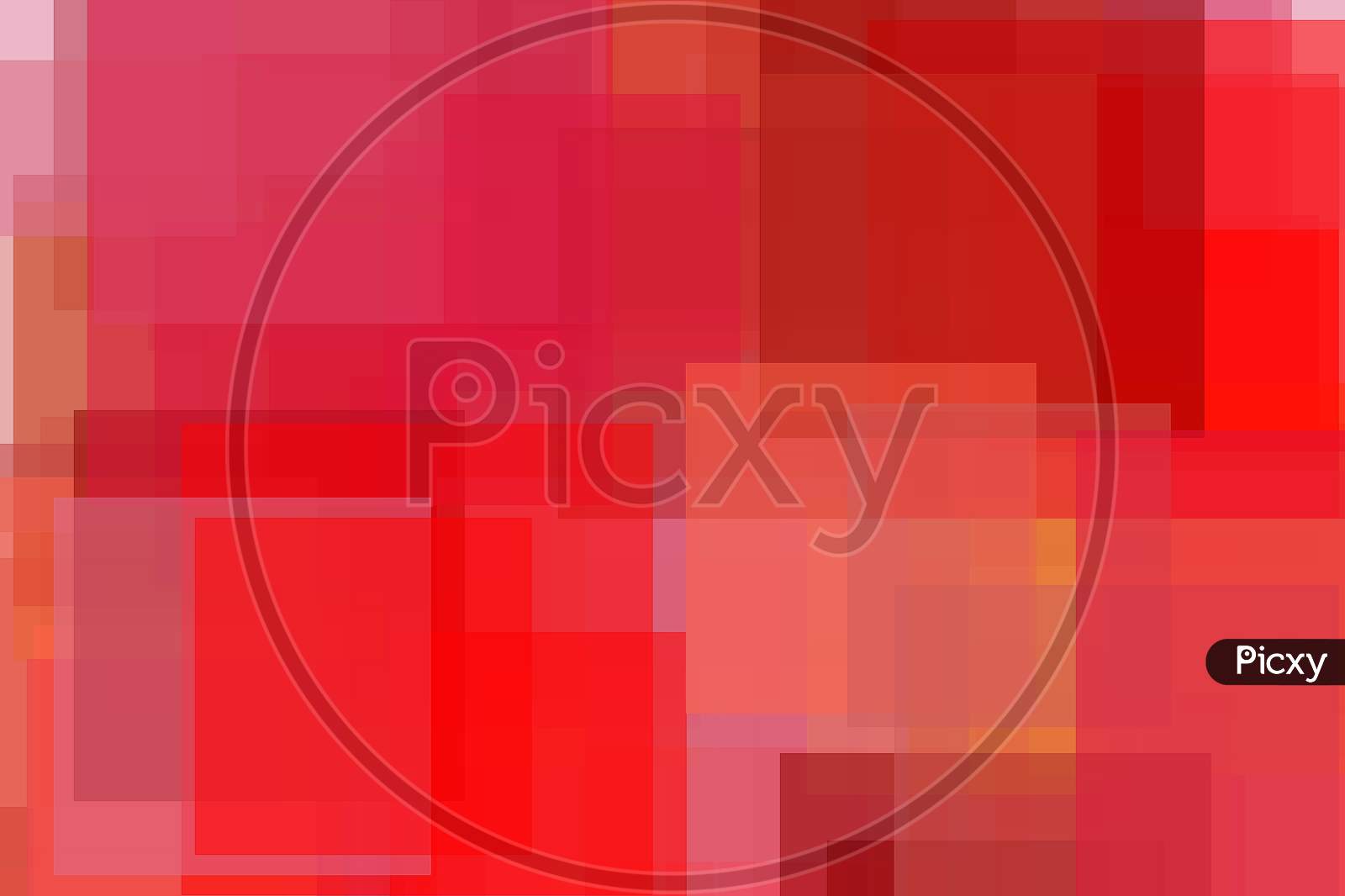 Abstract Red Orange Squares Illustration Background