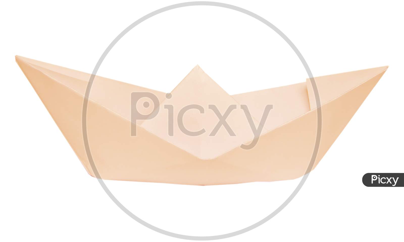 Paper Boat Isolated Over White