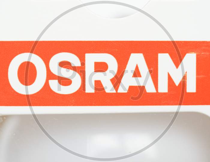 Berlin, Germany - Circa August 2019: Osram Sign