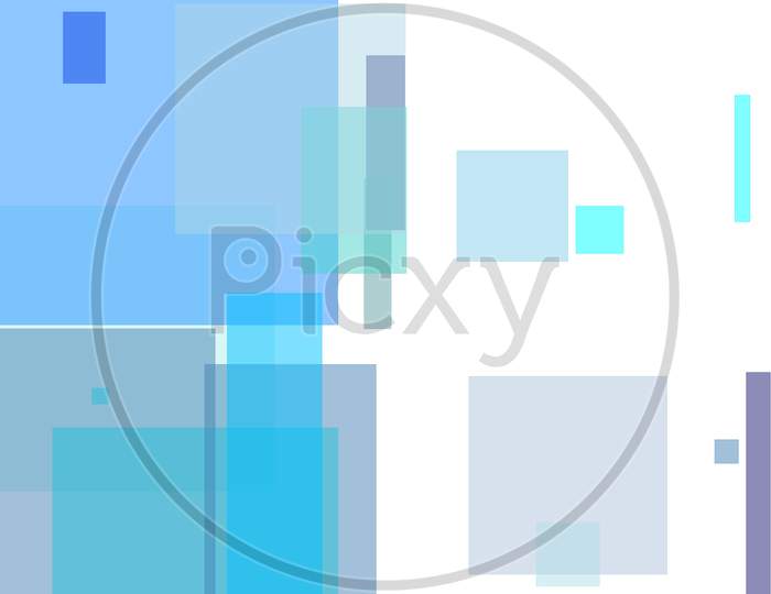 Abstract Blue Squares Illustration Background