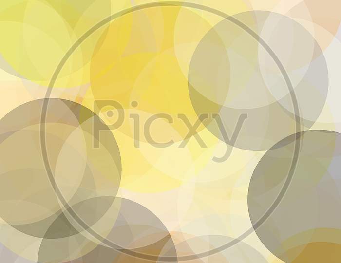 Abstract Grey Orange Yellow Circles Illustration Background