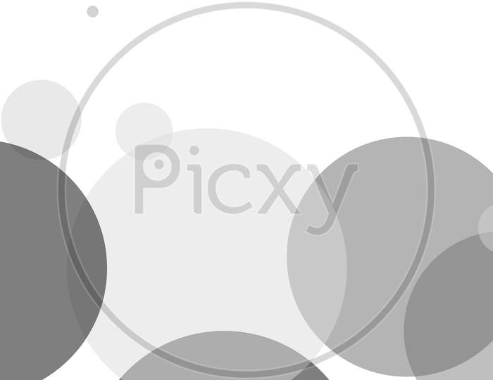 Abstract Grey Circles Illustration Background