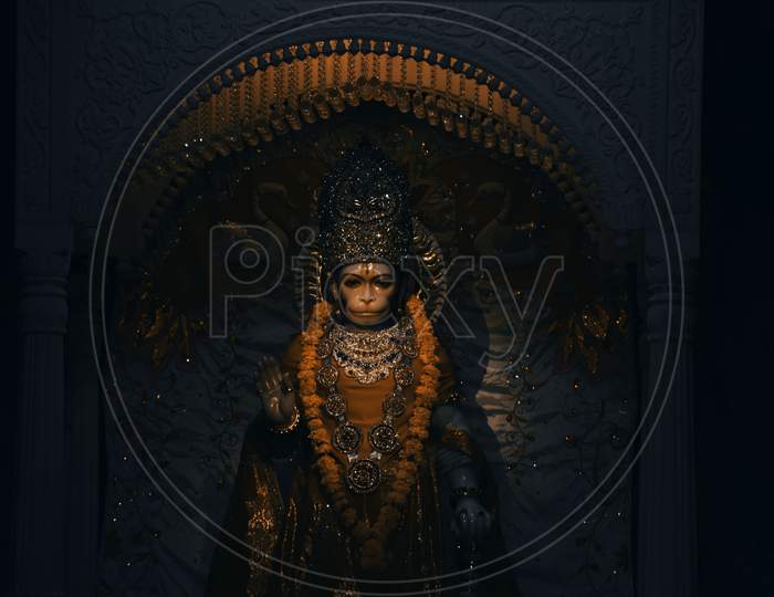 Beautiful Picture Of Lord Hanuman In Temple