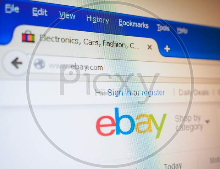 San Francisco, Usa - December 23, 2014: Home Page Of Ebay E-Commerce Web Site