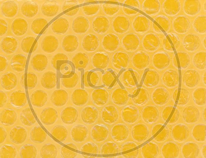 Yellow Bubble Wrap Texture Background