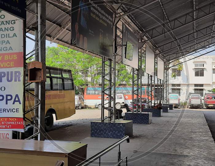Tezpur ASTC Bus Stand where people comes from different places for Bum la pass, Tawang, Seppa, Seijosa and different places of Arunachal Pradesh and Assam