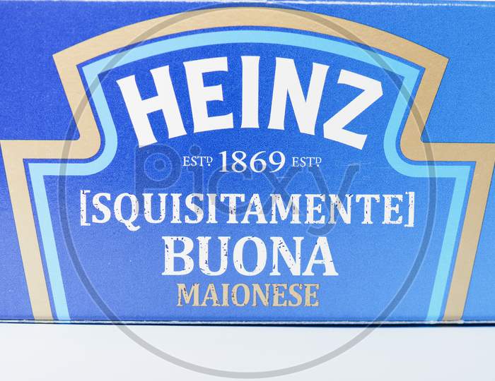 Milan, Italy - Circa August 2019: Heinz Sign