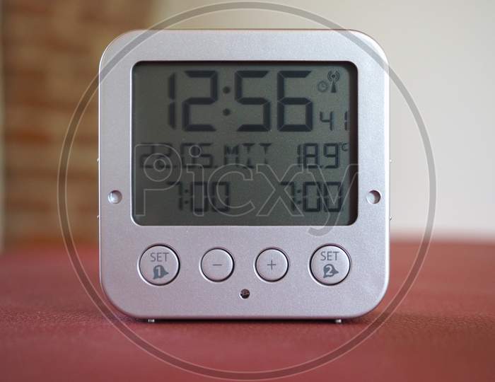 Berlin, Germany - Circa May 2019: Tfa Dostmann Digital Radio Controlled Alarm Clock