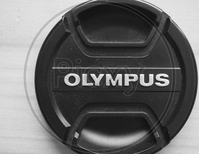 Tokyo, Japan - Circa August 2016: Olympus Lens Cap