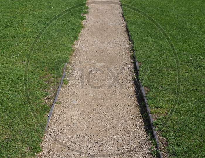 Path In Grass Background