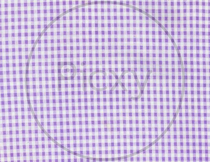 Light Chequered Purple And White Fabric Texture Background