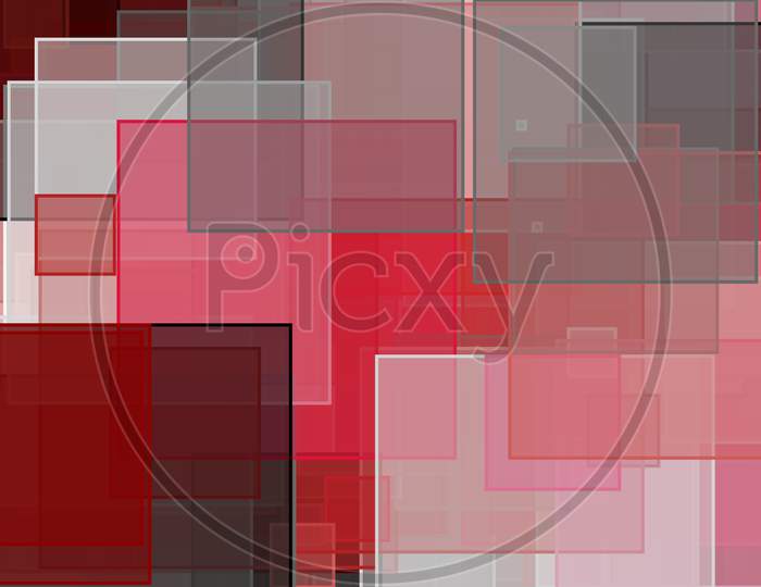 Abstract Grey Red Squares Illustration Background