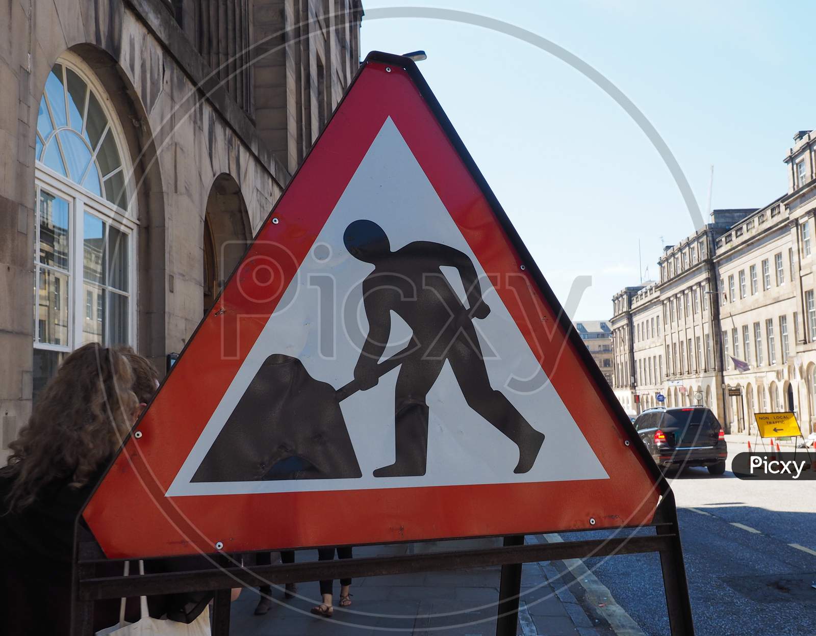 Road Works In Progress Sign