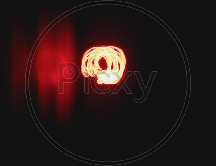 Light Painting With Red Light