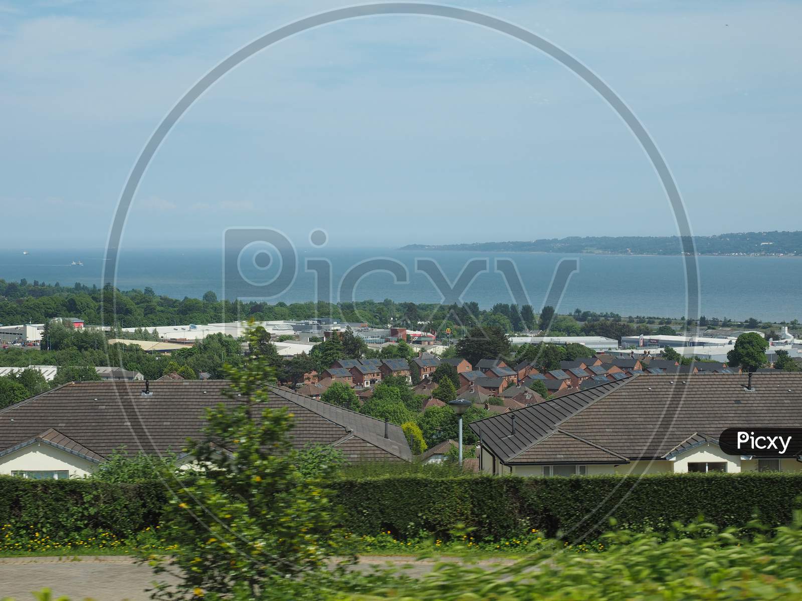 Image Of Belfast, Uk - Circa June 2018: View Of The Hills Surrounding 