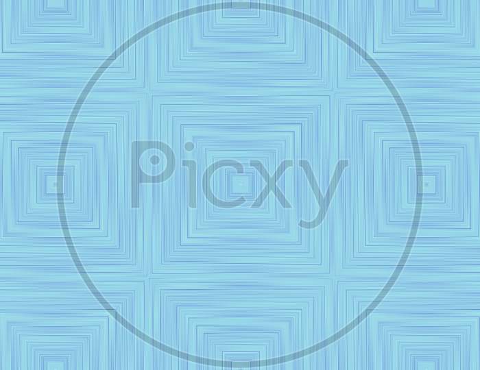 3d optical illusion Luxury Aqua blue mosaic. An abstract geometric pattern of seamless concentric square triangle mosaic grid lines. Trendy modern pattern background. 3d illustration rendering. wooden