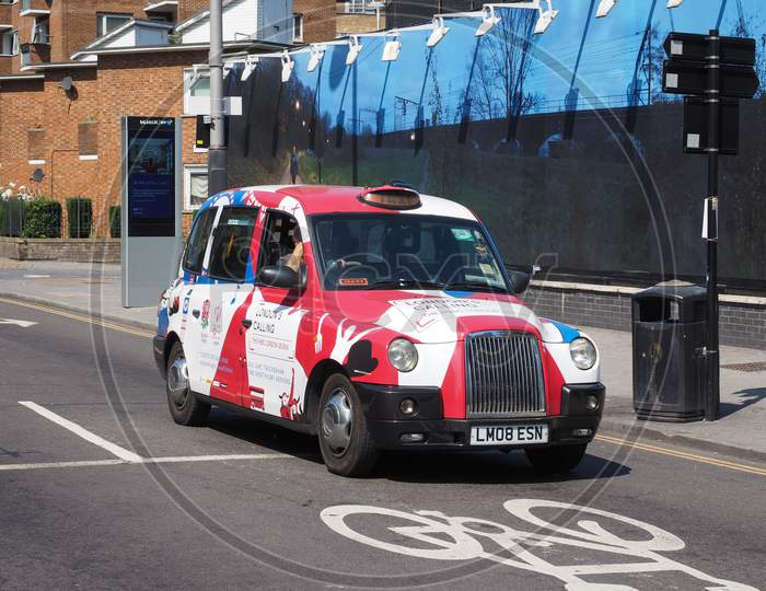 London, Uk - Circa June 2018: Cab Taxi