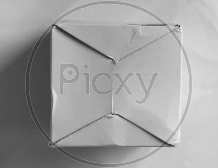 Box Packet Parcel In Black And White