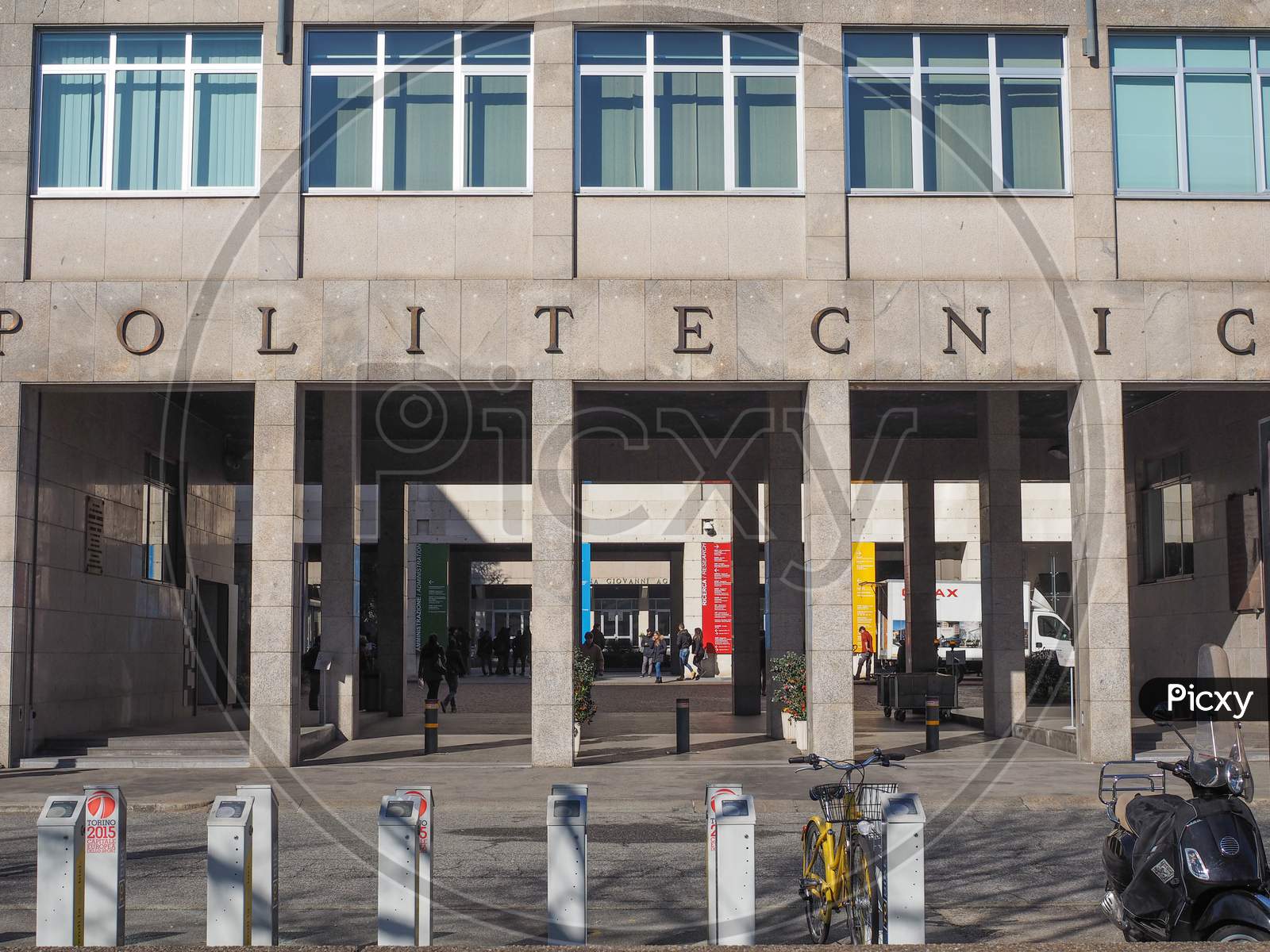 Image of Turin, Italy - February 25, 2015: The Politecnico Di Torino ...