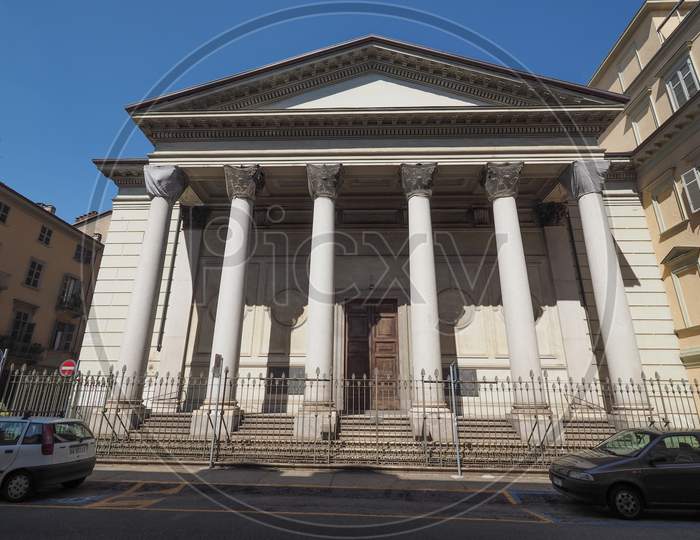 Turin, Italy - Circa August 2016: Church Of San Francesco Of Sales