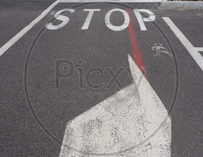 Stop Sign On Road