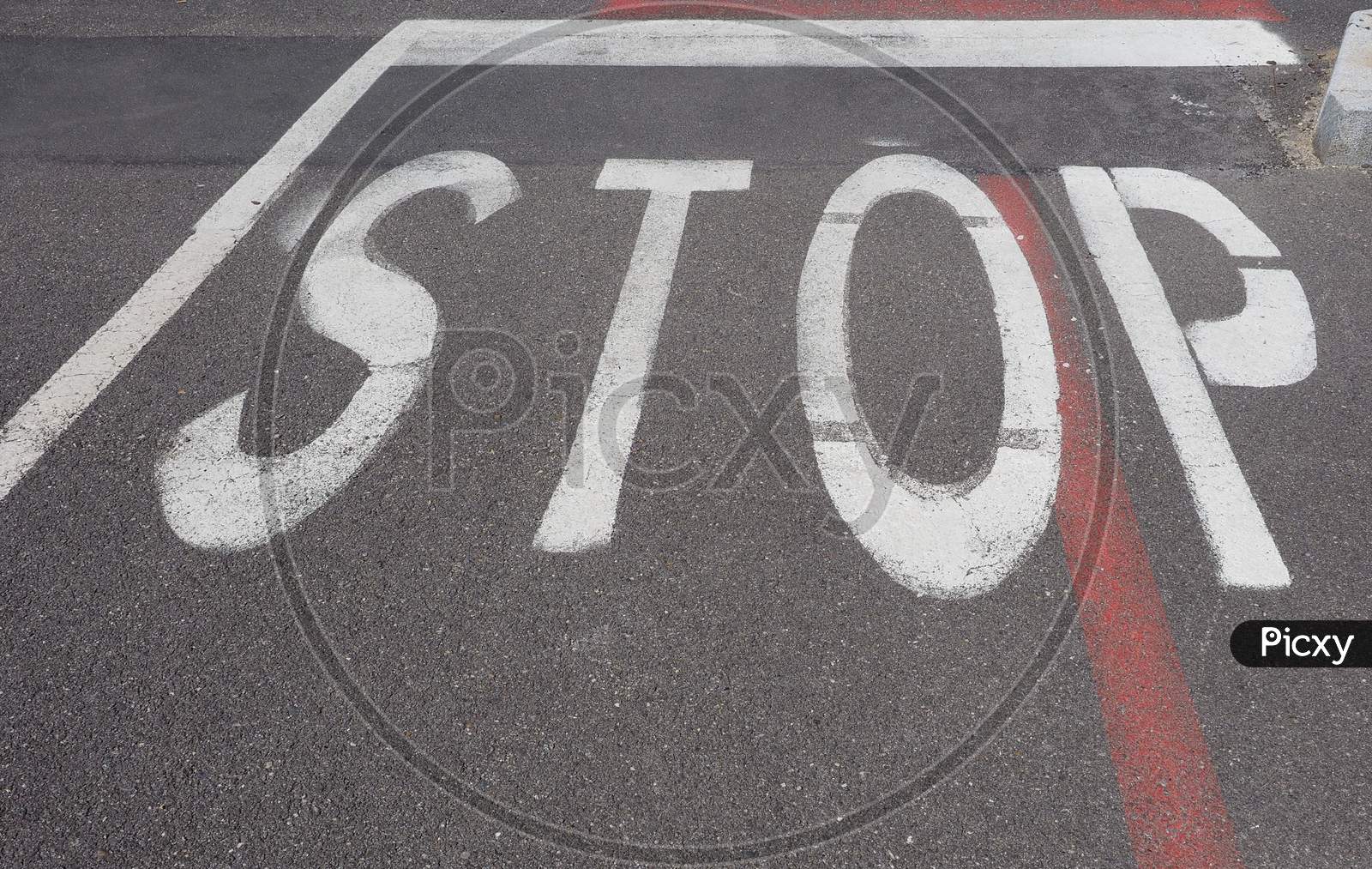 Stop Sign On Road