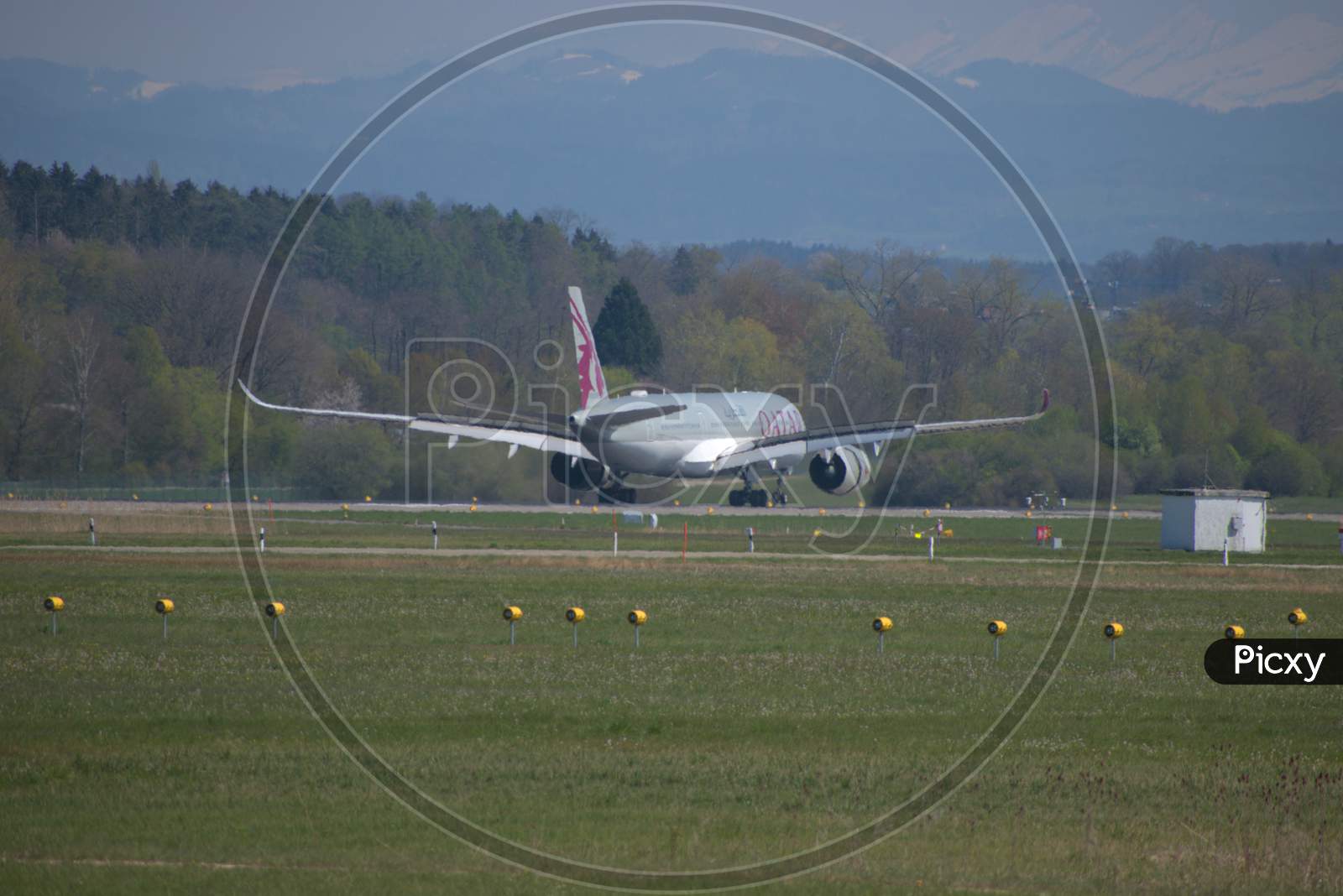 Qatar Airways Airbus A 350 On The Airport Zurich In Switzerland 24.4.2021