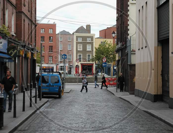 Dublin, Ireland - Circa August 2003: View Of The City Centre
