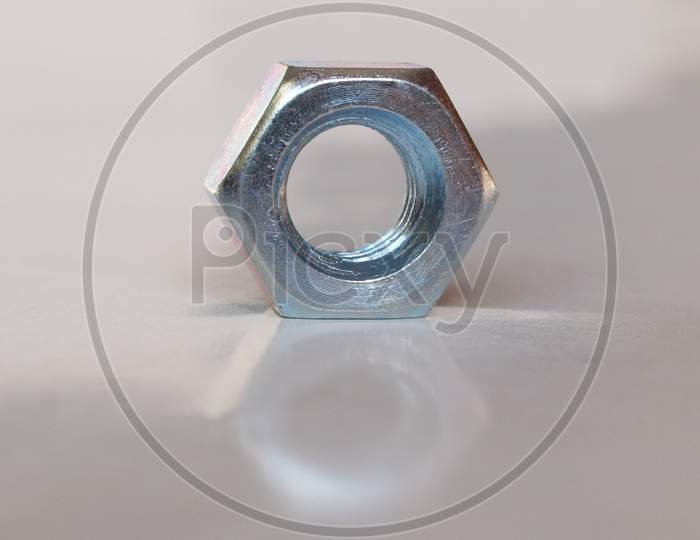 Steel Nut With Copy Space