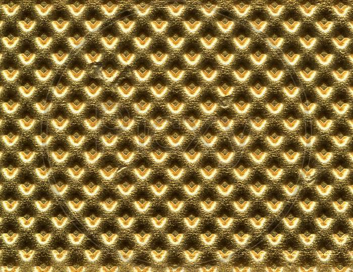 Embossed Gold Metal Texture Background