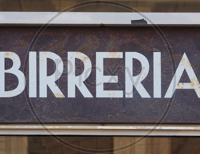 Birreria Pub Sign