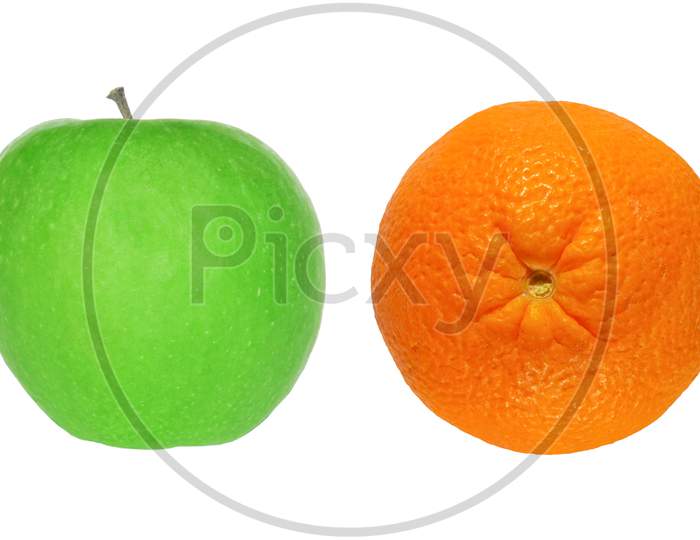 Fruits Isolated Over White