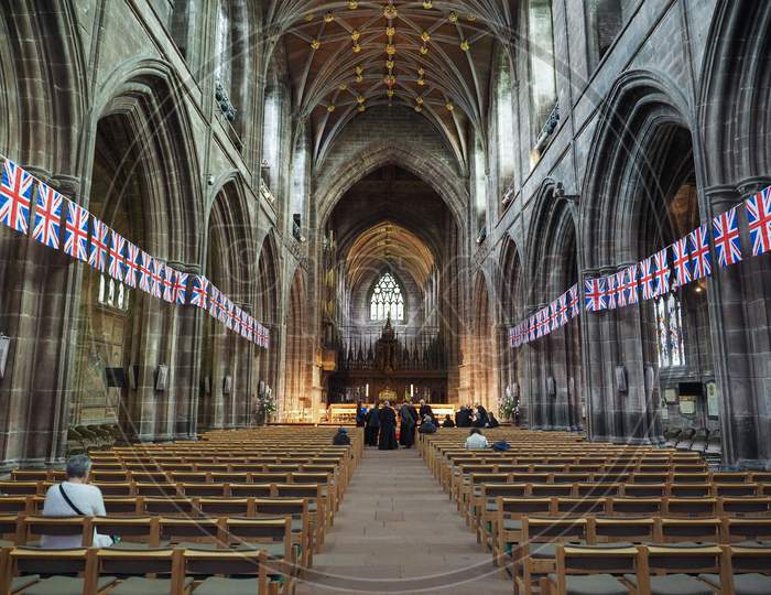 Chester, Uk - Circa June 2016: Chester Anglican Cathedral Church