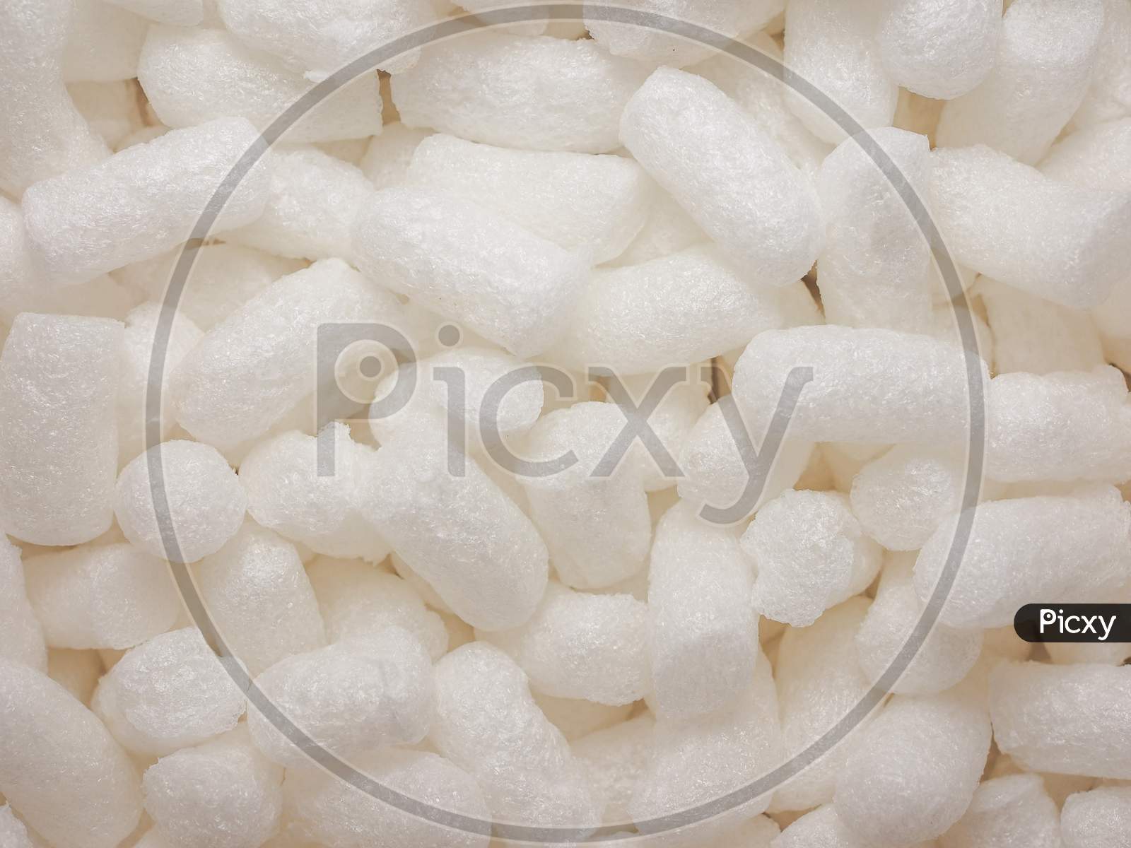 White Polystyrene Beads Background