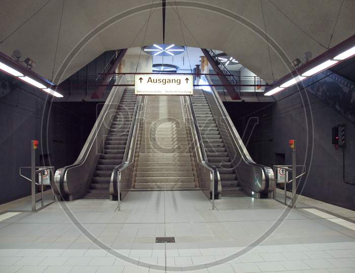 Subway Station Escalator