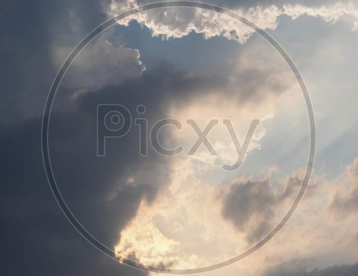 Blue Sky With Clouds Background