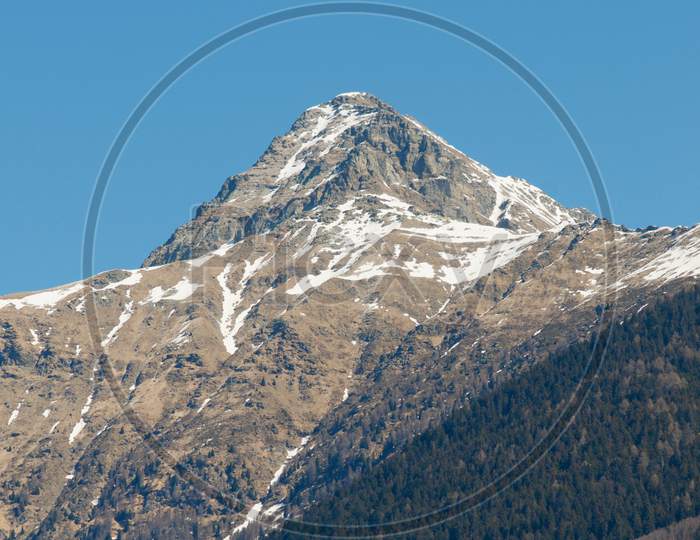 View Of The Pizzo Claro (Also Known As Visagno Mountain) Mountain